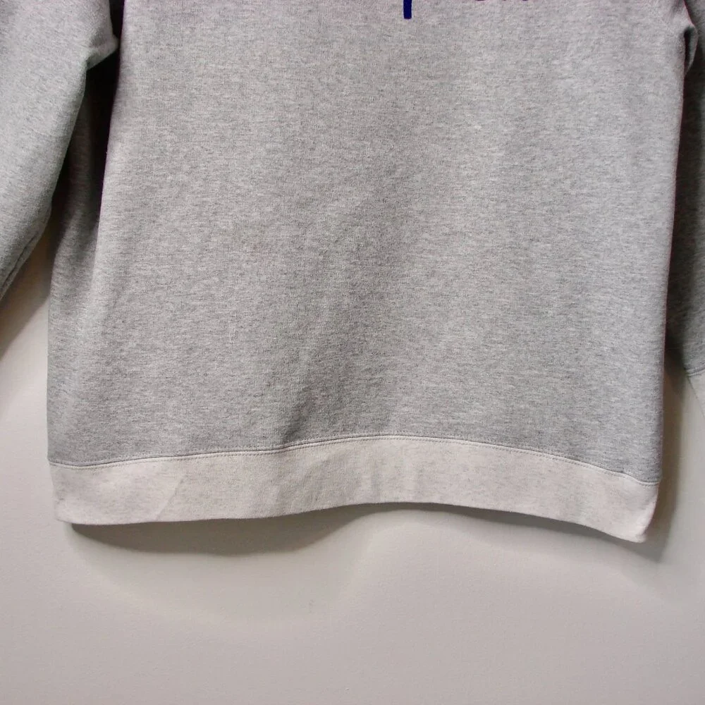 Champion Gray Crewneck Sweatshirt Cream Trim Fleece Logo Plus Size 2X - Picture 10 of 15